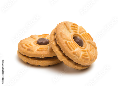 Double biscuits isolated