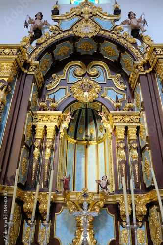 MARBELLA, ANDALUCIA/SPAIN - JULY 6 : Golden Altar in the Church of the Encarnacion in Marbella Spain on July 6, 2017