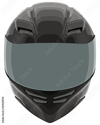 Black motorcycle helmet
