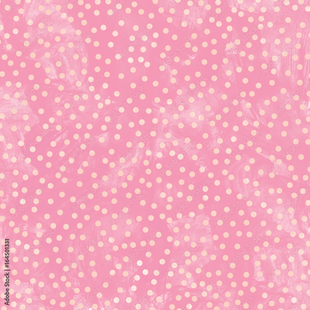 Pink Polka Dot Abstract Watercolor Background Texture 