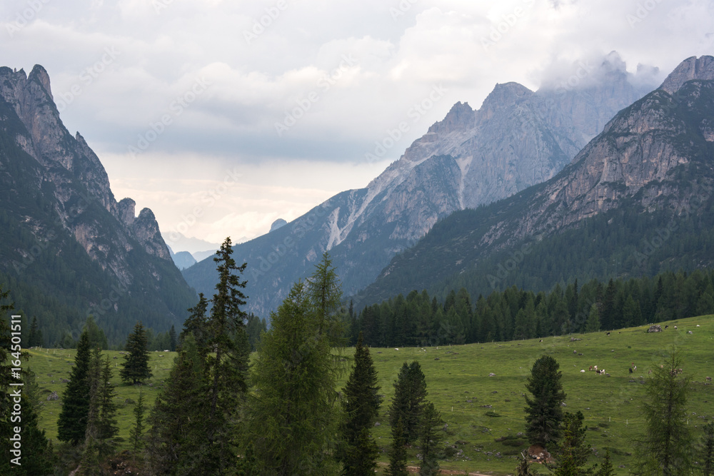The Dolomite mountains