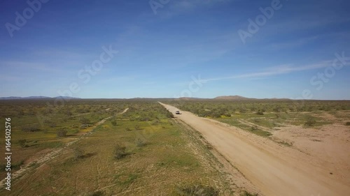 Desert Dirt Road Aerial 09 African Svanna or Mid East photo