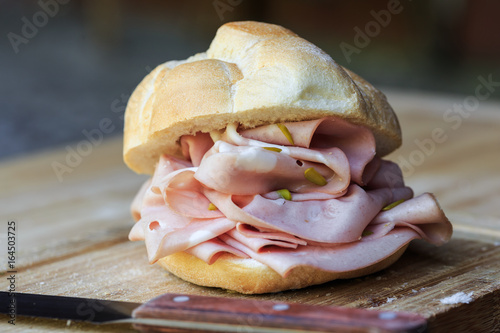 Mortadella sandwich