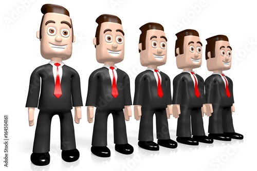 3D businessmen concept