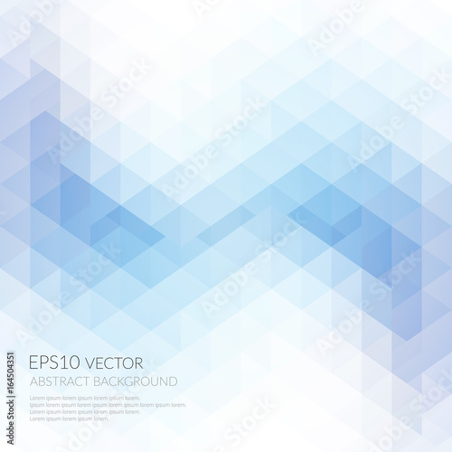 Abstract background with geometric pattern of triangles. Shades of blue. The texture of the surface and edges.