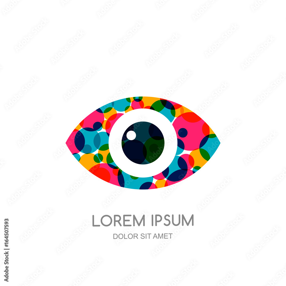 Premium Vector | Minimal or abstract eye logo vector icon silhouette  isolated on black background