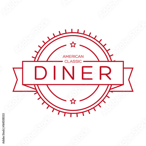 Dine vintage stamp sign