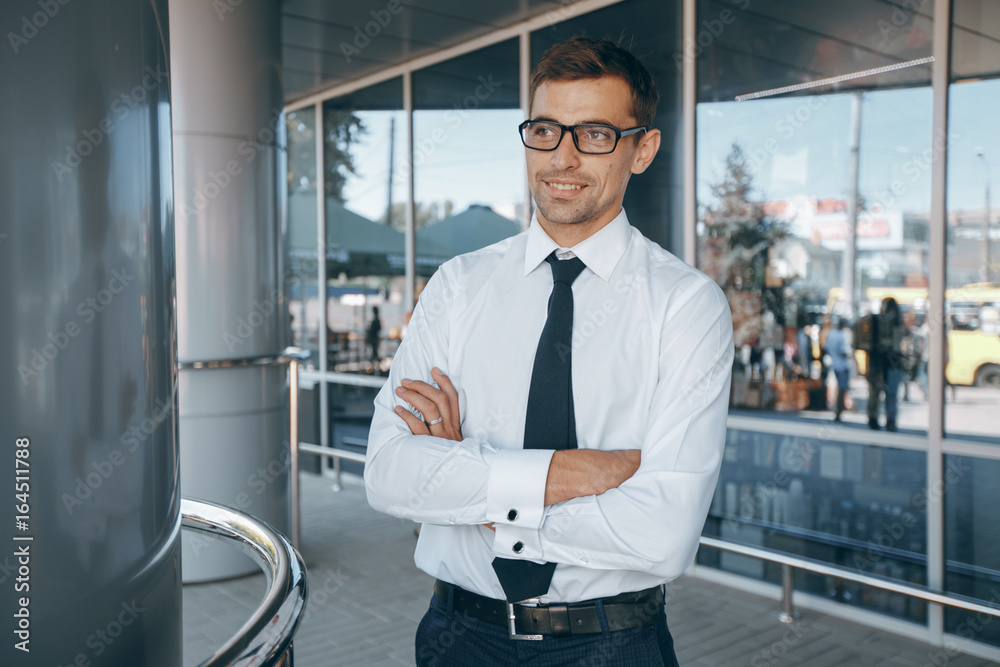 Fototapeta premium businessman in glasses