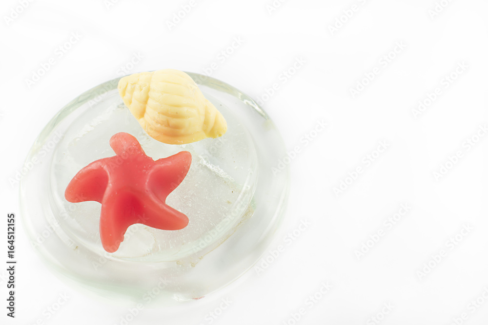 Soaps with marine shapes. Soaps with marine shapes.