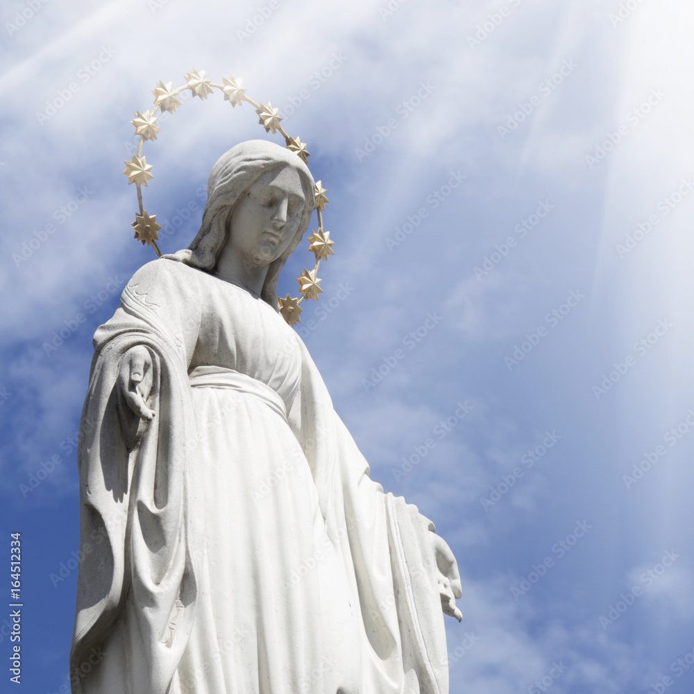 Statue of Virgin Mary as a symbol of love and kindness