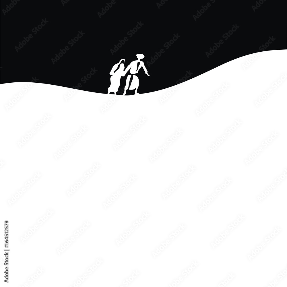 Fototapeta premium People in the desert