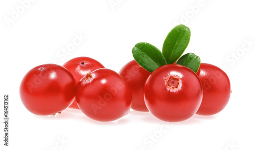 Cranberries isolated on white background