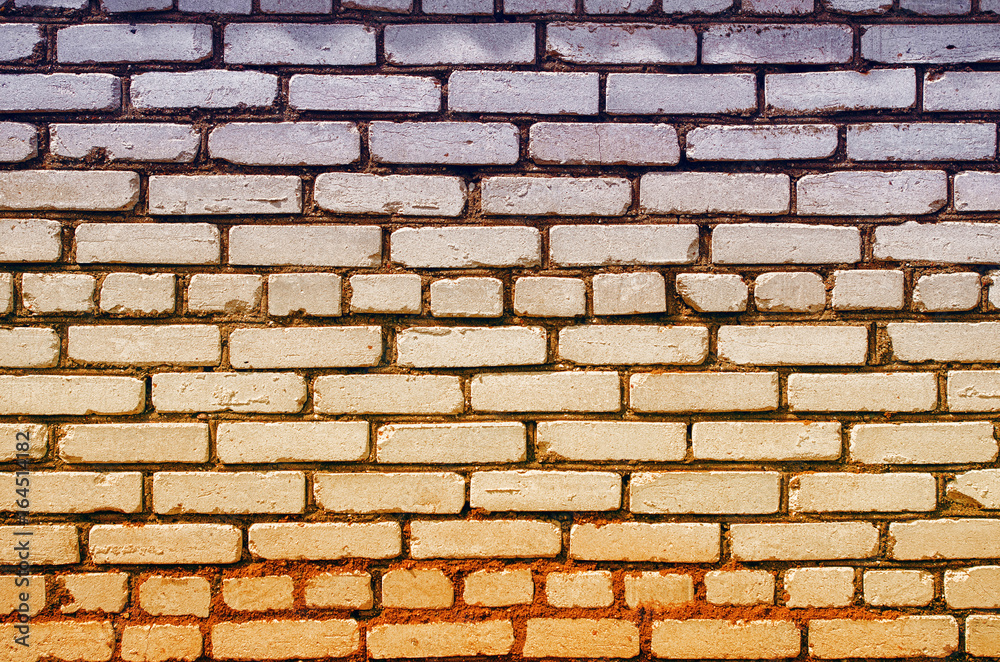 Colored bricks wall