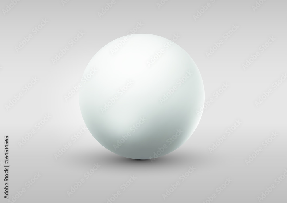 Blank gray sphere, vector illustration in realistic style, template for design. Rendered in 3D with shadows Blank gray sphere, vector illustration in realistic style, template for design. Rendered in 3D with shadows