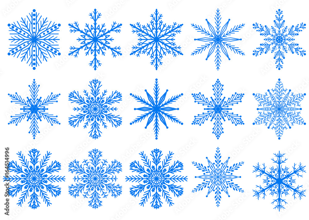 Set of Christmas snowflakes Set of Christmas snowflakes