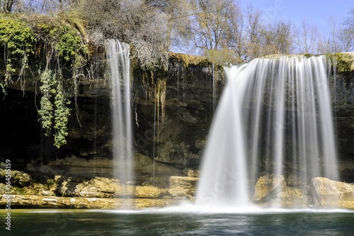sight of the cascade of the town of Pedrosa de Tobalina in the province of Burgos  Castile and Leon  Spain.