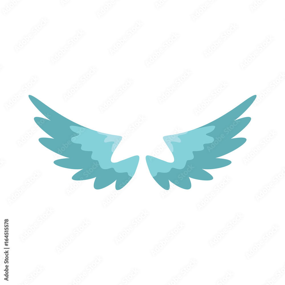 Wing flat icon for your design labels wing graphic and illustration vector object Wing flat icon for your design labels wing graphic and illustration vector object