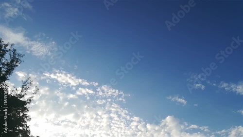 Time lapse of moving cloud of summer sky