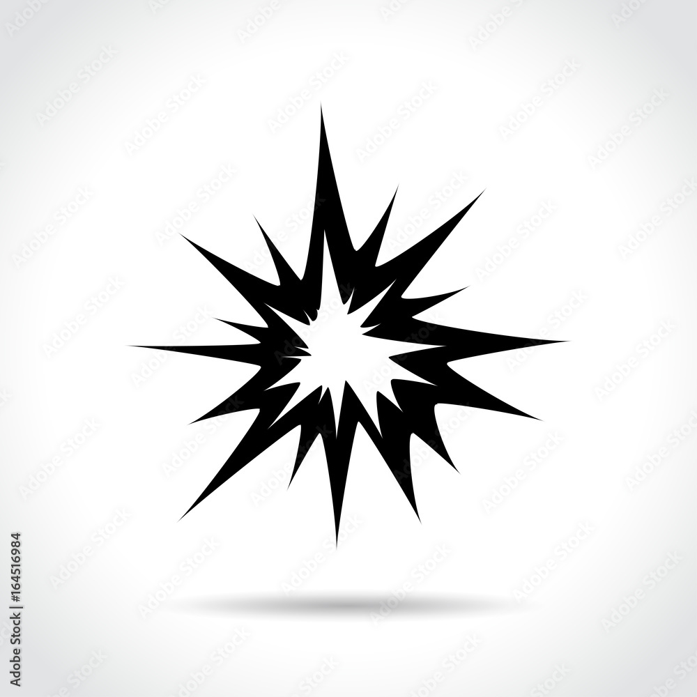 Obraz premium explosion icon on white background