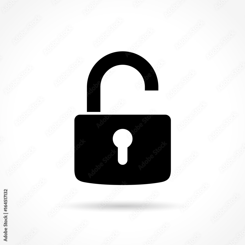 unlock padlock on white background unlock padlock on white background