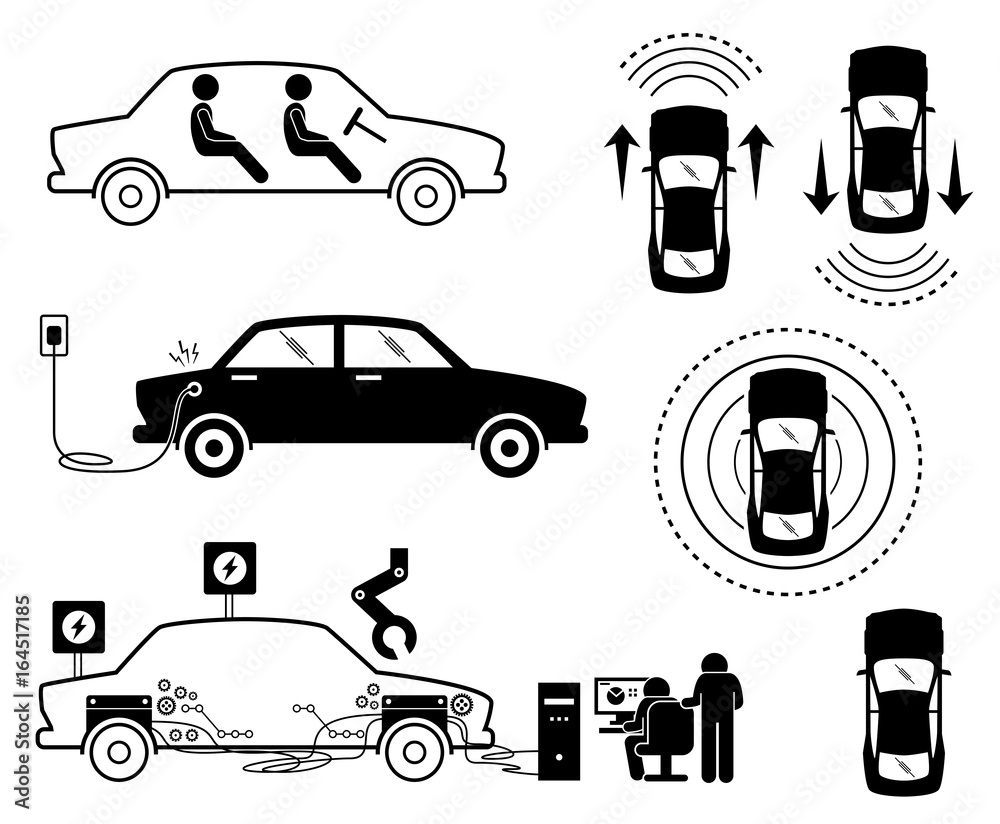 driverless-car-illustrations-depict-autonomous-electric-car-detecting