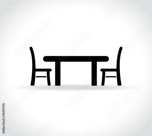 dining table on white background