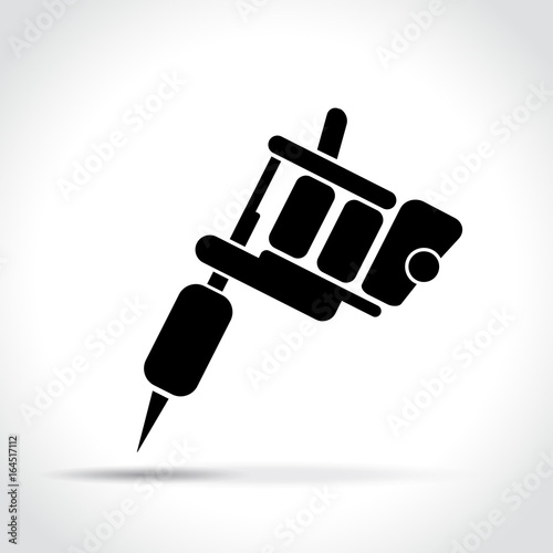 tattoo machine on white background