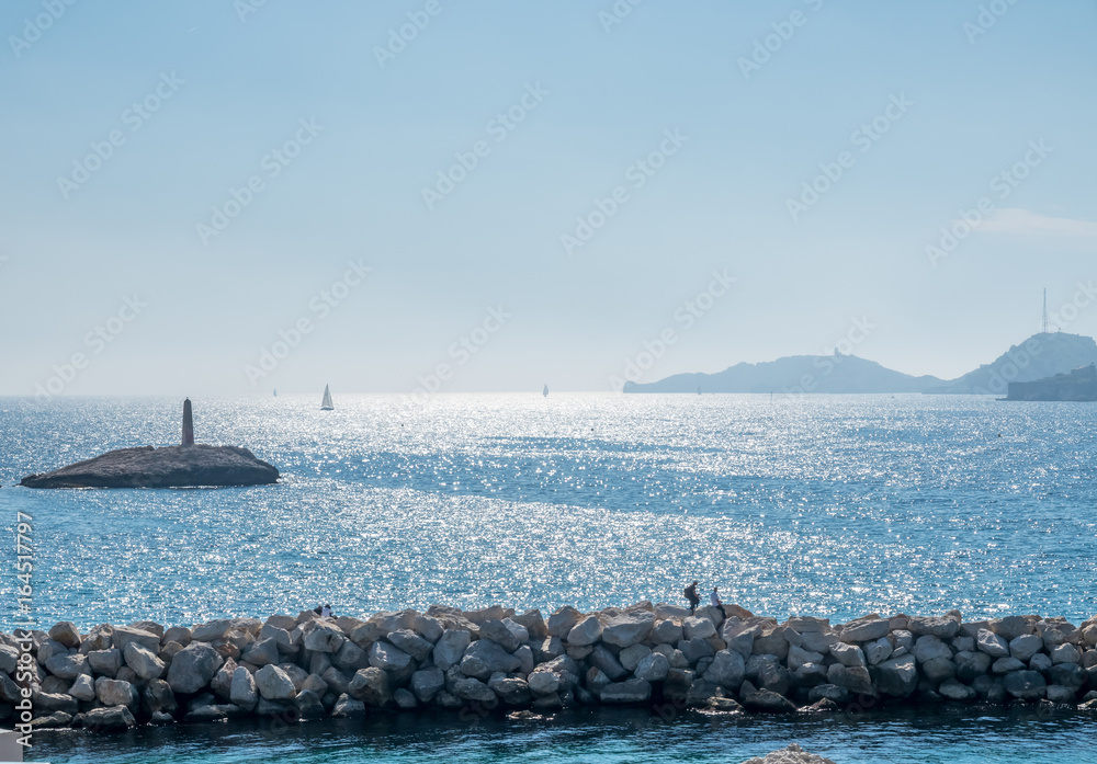 Seascape in Marseille, France