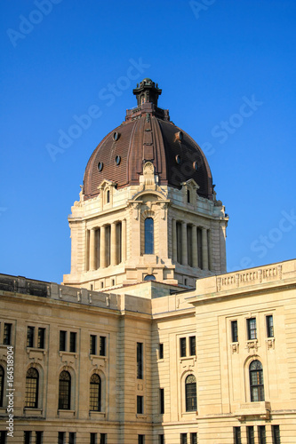 Legislative building located in Wascana Park in Regina, Saskatchewan, Canada on an early summer morning