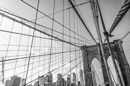 One of the main attractions in New York - famous Brooklyn Bridge