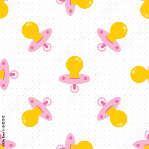 baby girl shower pacifier seamless