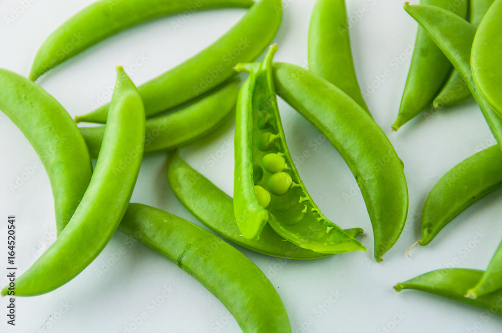 Green beans isolated on a white background Green beans isolated on a white background