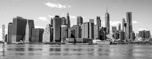 Typical Manhattan New York Skyline - view from Hudson River