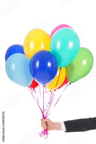 Hand with balloons