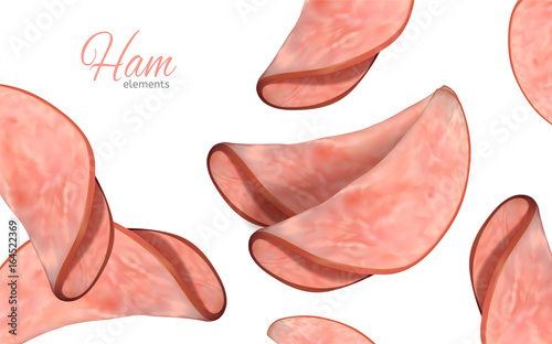 ham elements floating in the air