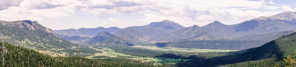 Rocky Mountain National Park. Green sunny Valley