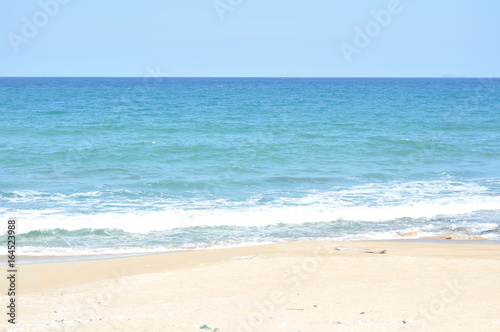 Blue sky beach white sand