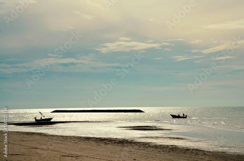 seaview at Hat Chao Samran,Phetchaburi province,thailand at sunrise