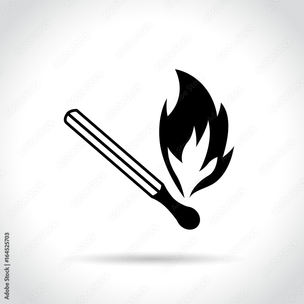 match icon on white background match icon on white background