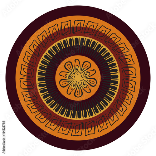 Vector abstract mandala in the African style