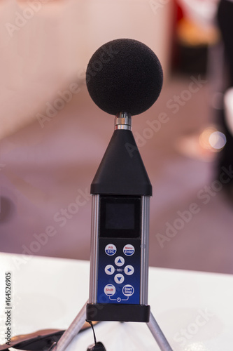 Plakat a sound level meter and analyzer