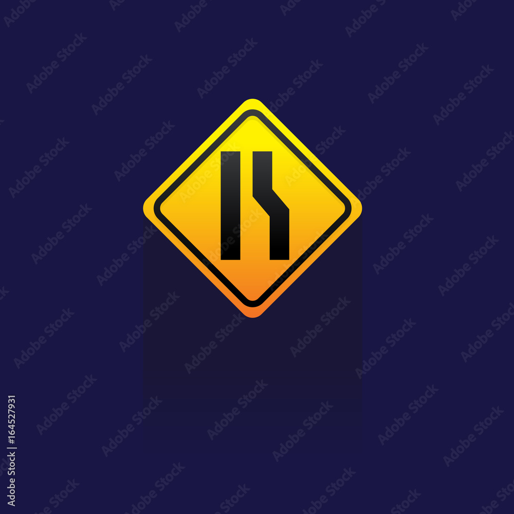 Caution Sign Road on blue background. vector. logo. icon. symbol. Traffic Signs Caution Sign Road on blue background. vector. logo. icon. symbol. Traffic Signs