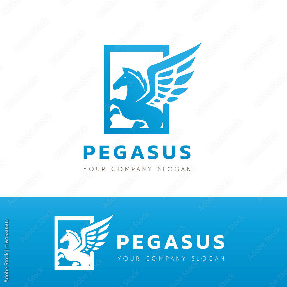 Pegasus vector logo template. Pegasus vector logo template.