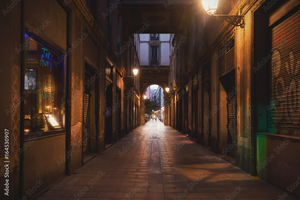Rues typiques de Barcelone Stock Photo | Adobe Stock