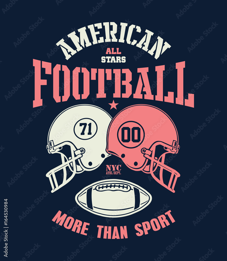 Fototapeta premium Football Helmet Stylized vector illustration eps 8.