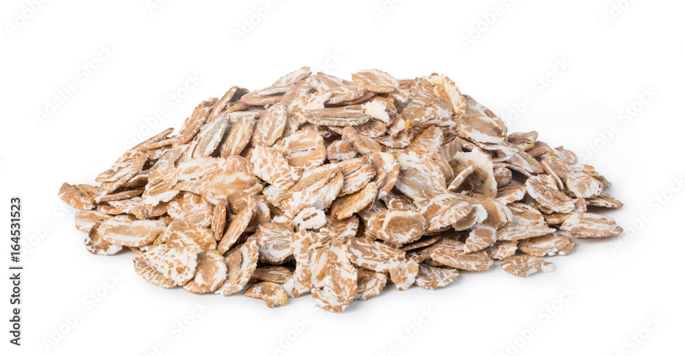 pile of oatmeal isolated on white background pile of oatmeal isolated on white background