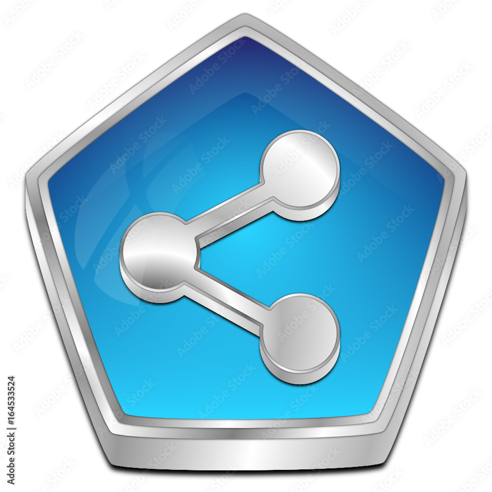 Share Button - 3D illustration Share Button - 3D illustration