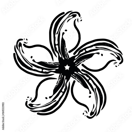 Orchid flower with five petals inspired by Hong Kong flag