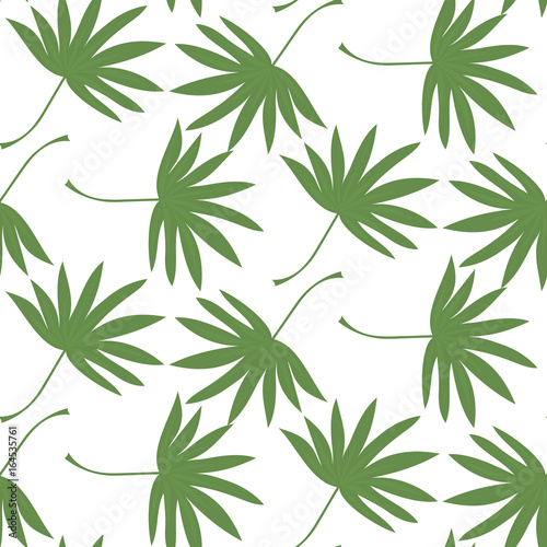 Seamless leaf pattern. Small green leaves on a white background for textiles, fabric, cotton fabric, cover, wallpaper, stamp, gift wrap, postcard.
