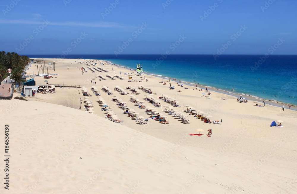 Beach of Morro Jable in Fuerteventura, Spain